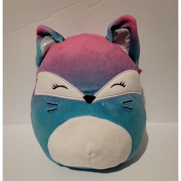 Original Squishmallow Vickie the Fox 8" Pink and Blue with Silver Ears - Picture 1 of 7